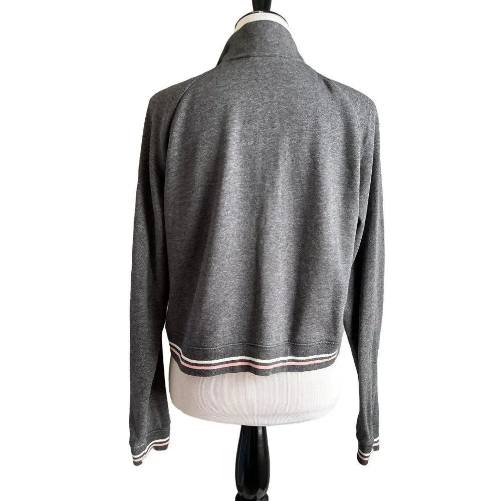 Nike Varsity Fleece Half Zip Crop Pullover Size Large